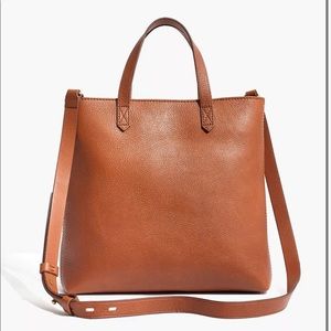 Madewell zip top transport crossbody leather bag